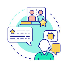 customer testimonial icon, customer testimonial vector illustration-simple illustration of customer testimonial, perfect for customer testimonial logos and icons