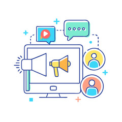 digital campaign icon, digital campaign vector illustration-simple illustration of digital campaign, perfect for digital campaign logos and icons