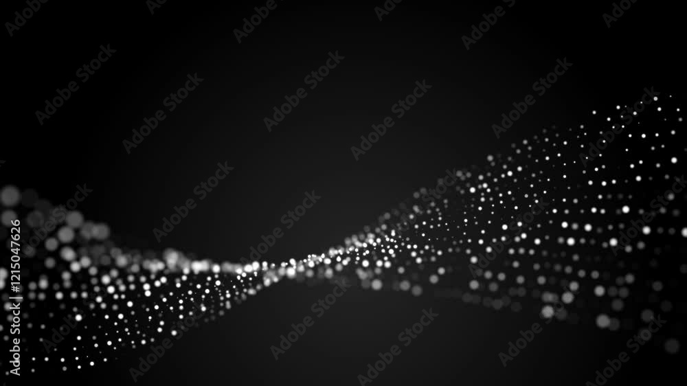 Aufkleber abstract digital science background. a stream of luminous particles. big data visualization. 3d rend