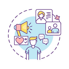 influencer marketing icon, influencer marketing vector illustration-simple illustration of influencer marketing, perfect for influencer marketing logos and icons