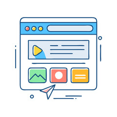 landing page icon, landing page vector illustration-simple illustration of landing page, perfect for landing page logos and icons