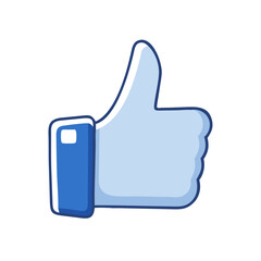 like button icon, like button vector illustration-simple illustration of like button, perfect for like button logos and icons