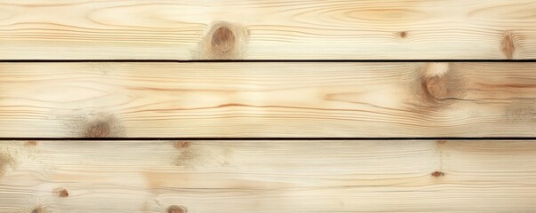 Fototapeta premium Light colored wooden planks create natural backdrop. Wood light beige tone, shows subtle wood grain patterns. Great material for interior design projects. Image features simple elegant design. Good