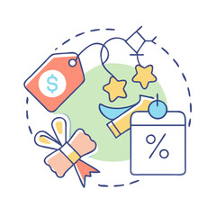 seasonal promotion icon, seasonal promotion vector illustration-simple illustration of seasonal promotion, perfect for seasonal promotion logos and icons