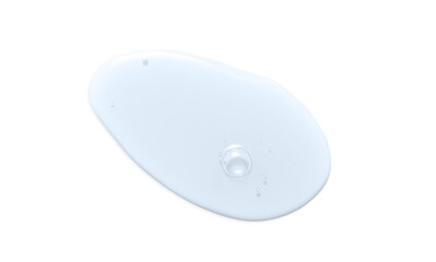 A sample of a moisturizing gel or serum for the skin. Isolated on white