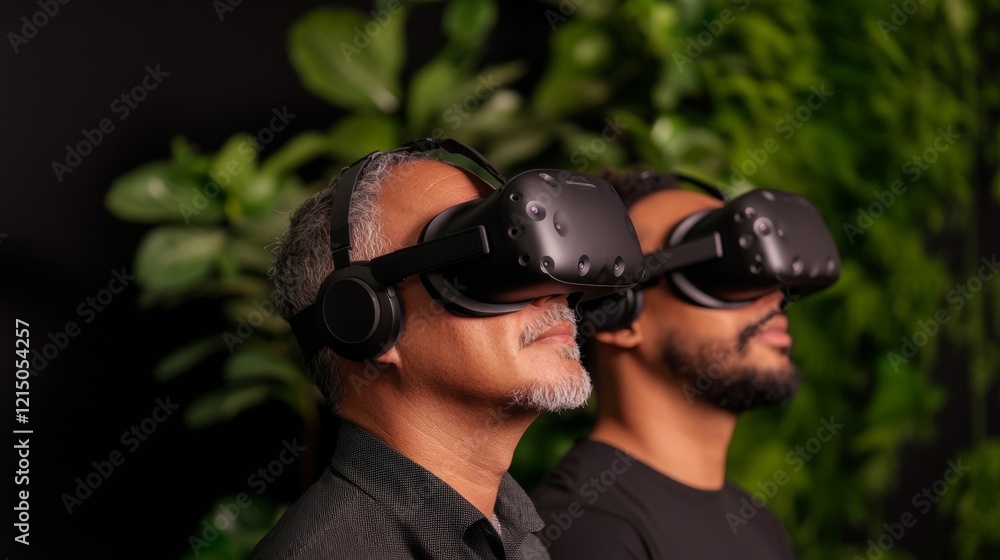 Poster Immersive Virtual Reality Dynamics Millennial Entrepreneurs Explore VR Tech in Futuristic Coworking Spaces - Empowering Business Innovation and Diverse Collaborative Growth