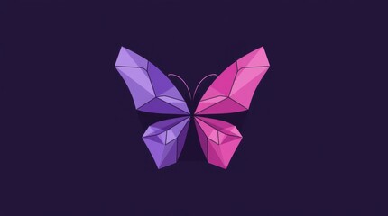 Minimalist Geometric Butterfly Logo