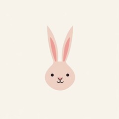 Minimalist Geometric Rabbit Logo