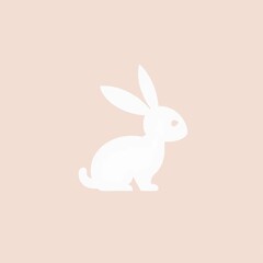 Fototapeta premium Minimalist Geometric Rabbit Logo
