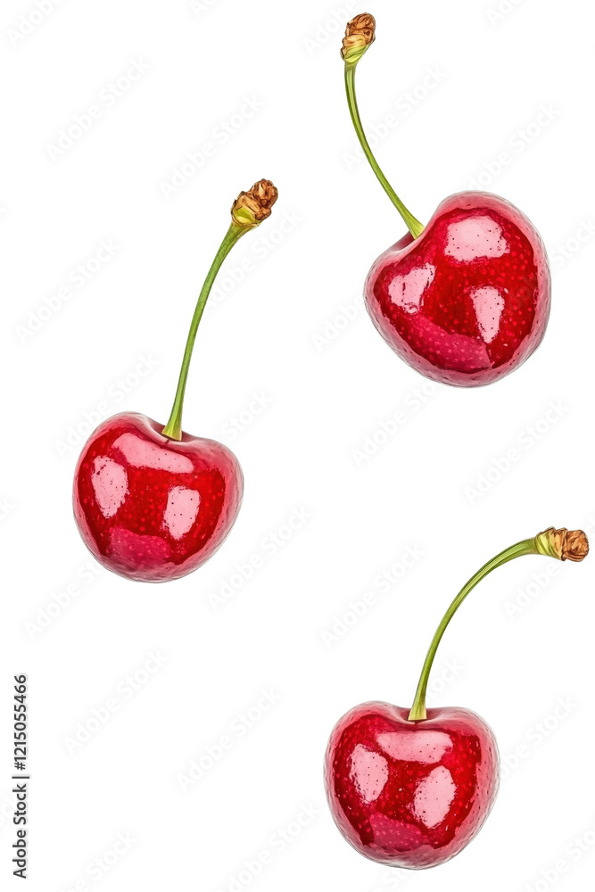 Poster high resolution cherry fruit png image with transparent background for graphic design and digital pr