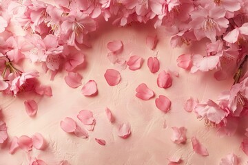 cherry trees blooming beautifully with fresh flower petals . A pink cherry blossom tree blooms vibrantly in the sunlight, showcasing delicate flowers against a clear sky.