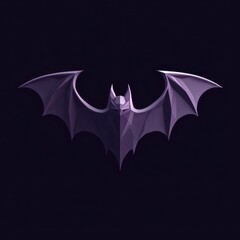 Black Bat Logo with Spread Wings