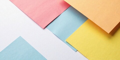 Abstract Pastel Paper Composition Overlapping Sheets in Soft Hues Create a Pleasing Visual Texture