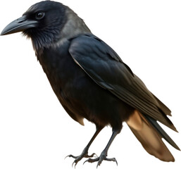 Fototapeta premium Crow isolated on transparent background