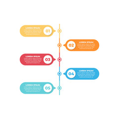 Fototapeta premium vector illustration of presentation business infographic template