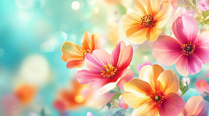 Naklejka premium Abstract Spring Flower Background illustration.