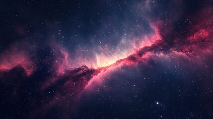 Fototapeta premium Cosmic Symphony: A mesmerizing dance of stars and nebulae in deep space