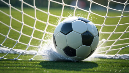 Soccer, Football, Goal, World Cup 2025, USA, Cinematic Movement, Green Background, Water Splashes. Championship, Tournament. Professional, Victory, Sport, Scoring