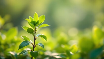 New Growth, Spring Leaves, Green Nature Background