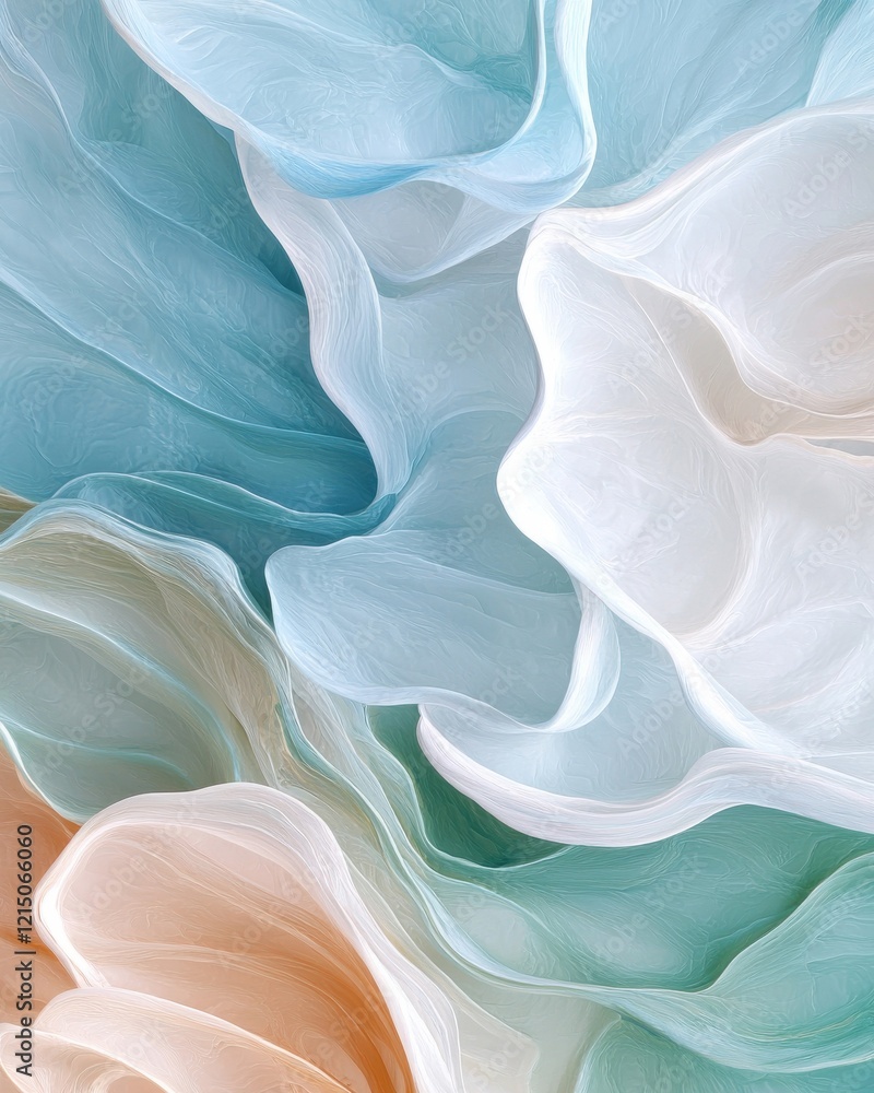 Poster dreamlike abstraction art layers abstract background soft textures ethereal environment close-up vie
