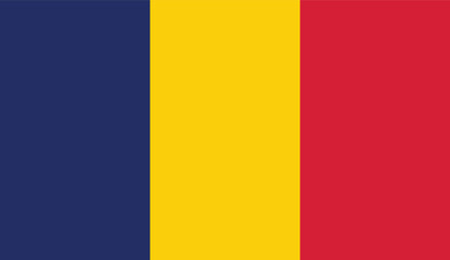 Flag of Chad , Chadian flag , flat vector