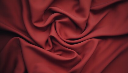 Obraz premium Luxurious Red Draped Fabric Smooth Texture Elegant Textile Background