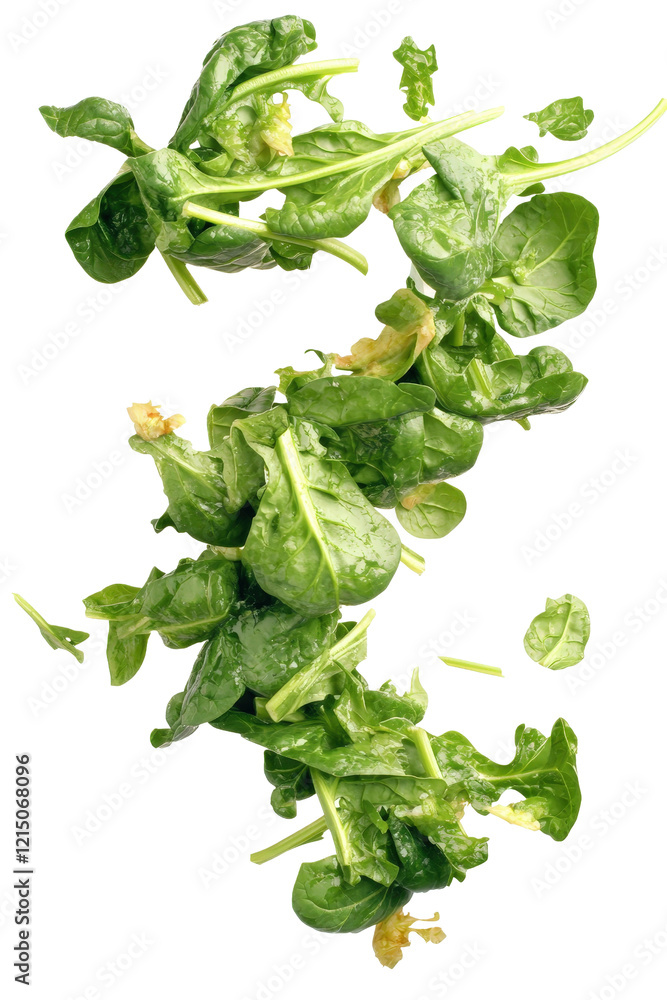Poster close-up of vibrant spinel leaves on a black background showcasing intricate details and textures is