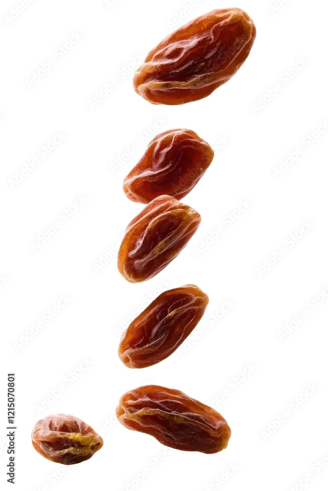 Poster fresh dates fruit falling on a black background creating a dramatic food composition isolated on tra