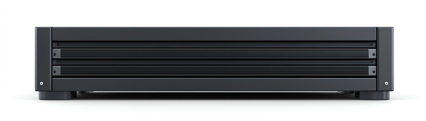 Modern, sleek, black equipment showcasing advanced technology and design features.