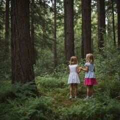 AI-generated image of children playing and enjoying time together, capturing innocence, joy, and curiosity. The scene highlights childhood, friendship, and playful energy in a vibrant and lively setti