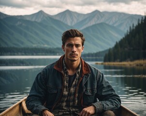 AI-generated image of a young man, portraying confidence and modern style. The scene highlights youthfulness, strength, and contemporary aesthetics.

