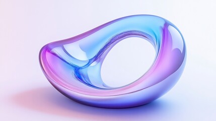 A sleek, modern, abstract chair with vibrant colors and curves.