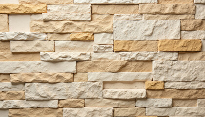 Fototapeta premium Rustic modern stone cladding wall design, interior elegance