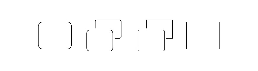 Fototapeta premium minimize icon rally compact size small scale arrows icons, minimize web vector