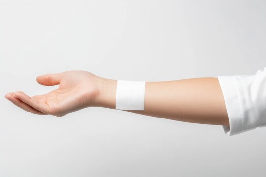 Controlled allergy skin test patch applied on forearm for allergy assessment in clinical setting