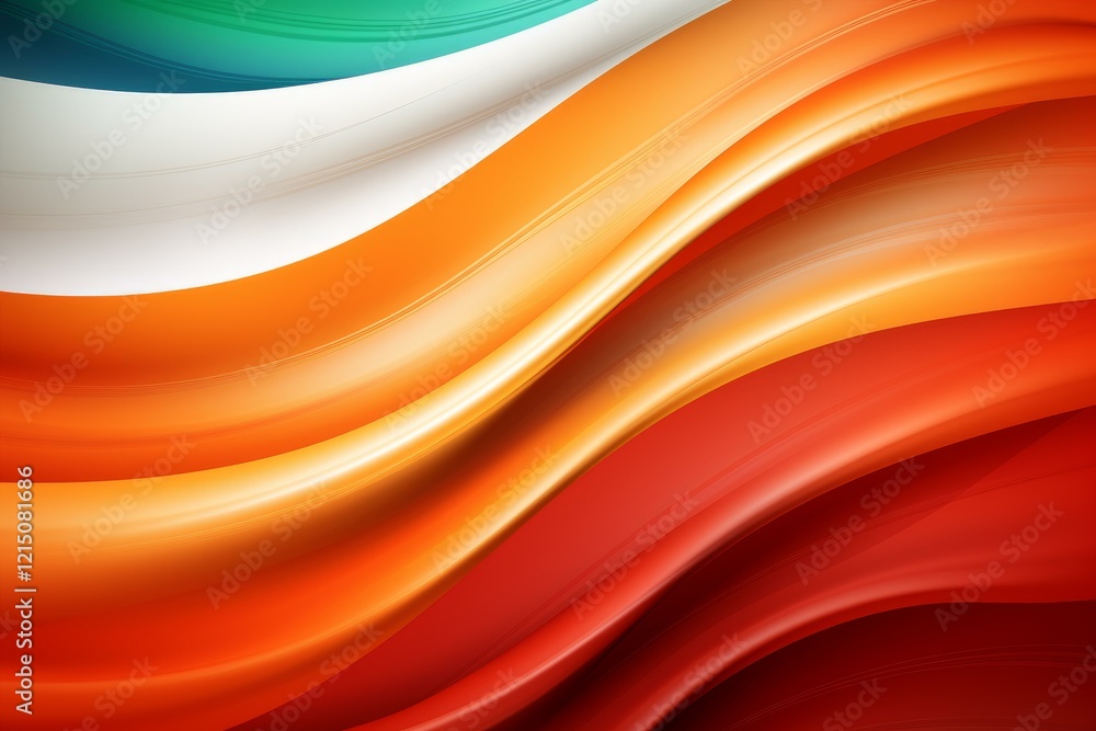 Poster smooth curves and lines flowing creating a colorful and vibrant abstract design
