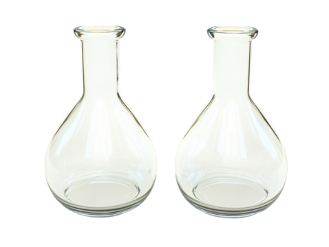 Isolated Glass Flasks