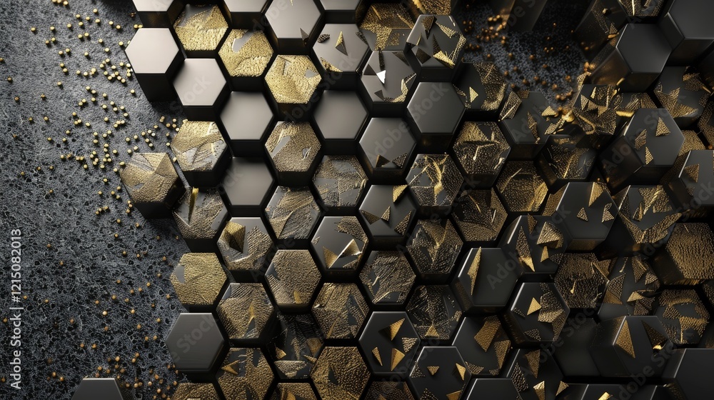 Poster abstract hexagon pattern background
