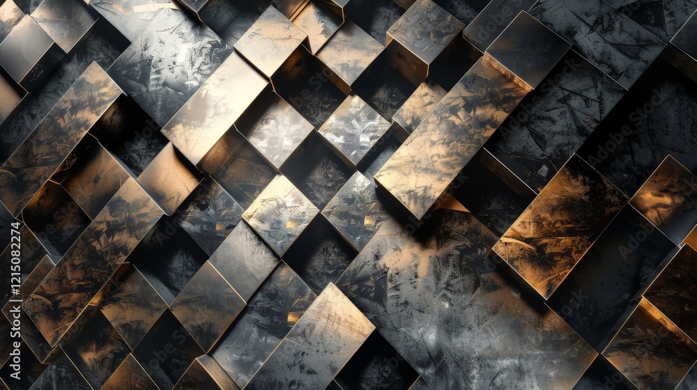Poster abstract geometric cube pattern background