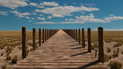 Obraz premium Long-term strategy pathway distant horizon landscape tranquil environment perspective planning for future success