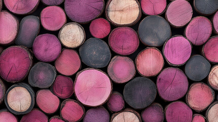 Pink and purple circles blending seamlessly in the shape of wood rings creating an abstract impression of natural textures with minimalistic bright tone modern blurred space perfect for captions

