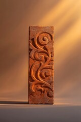 Decorative Brick on Gradient Background