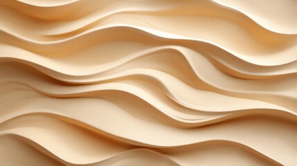 Obraz premium Beige wavy texture wall panel background