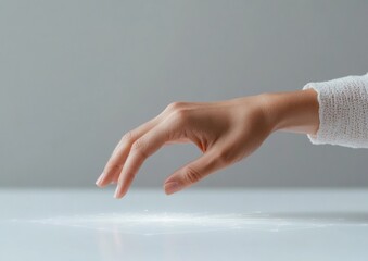 Futuristic Technology Interaction Diverse Team Engages with Advanced Touchscreen Interface in Sleek Workspace - Elevating Cybersecurity Protocols and Digital Strategy for Business Growth