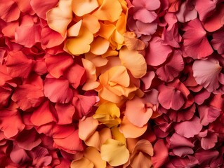 Floral Chromatic Display Vibrant Colorful Petal Arrangement for Modern Retail Visuals and Luxury Event Decor - Enhancing Aesthetic Appeal in Contemporary Marketing