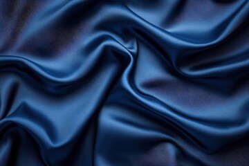Obraz premium Elegant navy blue fabric texture textile showcase indoor smooth surface close-up rich visual appeal