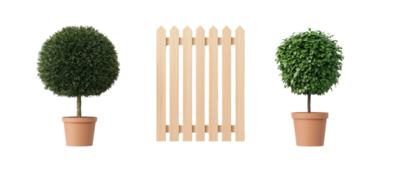 Lush green plants and wooden fence create charming garden scene