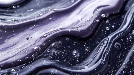 Mesmerizing Abstract Metal Liquid Art Featuring Paint and Nail Polish Textures in a Luxurious Flatlay.