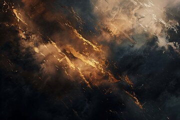 Abstract Dark and Gold Marble Texture Art