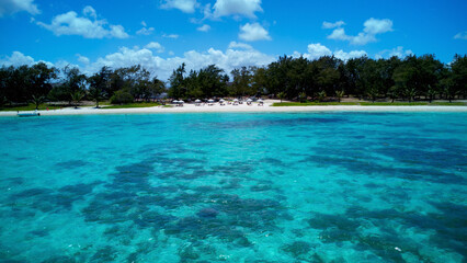 Fototapeta premium The beach at belle Mare, Mauritius
